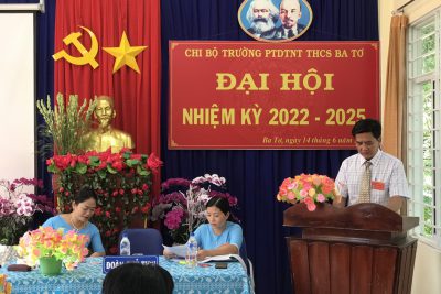 Đại hội Chi bộ Trường PTDTNT THCS Ba Tơ nhiệm kỳ 2022-2025