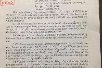 Thông báo nghỉ học